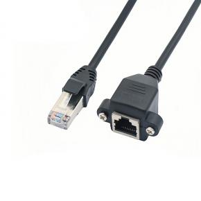 CAT5e FTP RJ45 screw mount network cable male to female extension cord - 副本