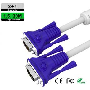 3+4 VGA Cable CVG-01-4 CVG-03-4 CVG-05-4 CVG-10-4 CVG-15-4 CVG-20-4 CVG-25-4 CVG-30-4