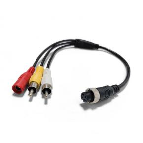 CMA-F11 M12 4Pin Aviation Female to 2* AV Male DC Female Cable 35cm length