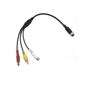 CMA-F13 M12 4Pin Aviation Female to AV Male AV Female DC Male Cable, 35cm length