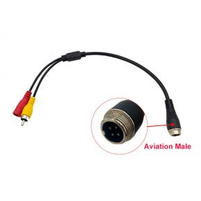 CMA-M1 M12 4Pin Aviation Male to AV Male DC Female Cable 35cm length