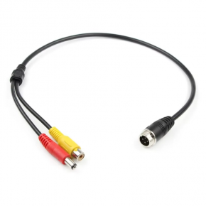 CMA-M3 M12 4Pin Aviation Male to AV Female DC Male Cable 35cm length