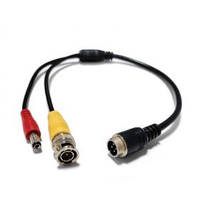 CMA-M6 M12 4Pin Aviation Male to BNC Male DC Male Cable 35cm length