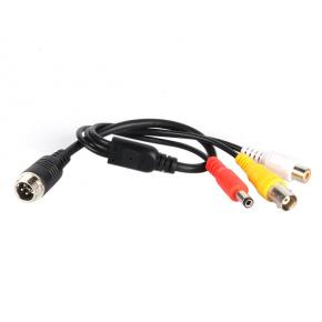 CMA-M12 M12 4Pin Aviation Male to BNC Female AV Female DC Male Cable 35cm length