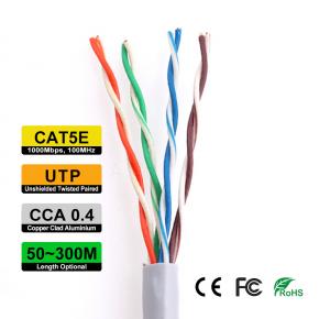 UTP CAT5e CCA Indoor network Cable Gray Color