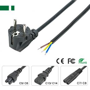 AC-EUE-B-A1 AC Power Cable with EU Type A Plug to Bare wires