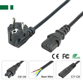 AC-EUE-C13-A1 AC Power Cable with EU Type A Plug to C13 Connector