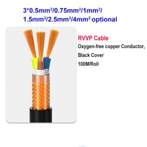 RVVP Electrical Cable with Oxygen-free Cooper conductor CRVVP-3 x 0.5-100 CRVVP-3 x 0.75-100 CRVVP-3 x 1-100 CRVVP-3 x 1.5-100 CRVVP-3 x 2.5-100 CRVVP-3 x 4.0-100