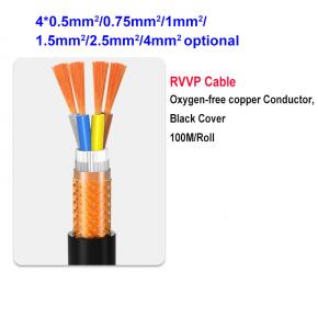 RVVP Electrical Cable with Oxygen-free Cooper conductor CRVVP-4 x 0.5-100 CRVVP-4 x 0.75-100 CRVVP-4 x 1-100 CRVVP-4 x 1.5-100 CRVVP-4 x 2.5-100 CRVVP-4 x 4.0-100