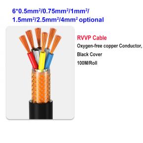 RVVP Electrical Cable with Oxygen-free Cooper conductor CRVVP-6 x 0.5-100 CRVVP-6 x 0.75-100 CRVVP-6 x 1-100 CRVVP-6 x 1.5-100 CRVVP-6 x 2.5-100 CRVVP-6 x 4.0-100